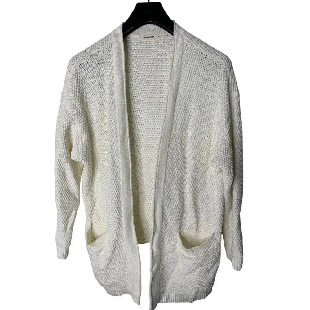 Marine Layer Catalina open knit cardigan sweater cotton women's size small